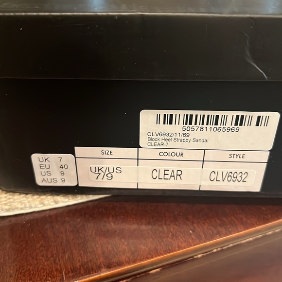 Pretty little thing PLT clear heels nude size 9 ( 8- runs small!) NIB - Picture 5 of 6